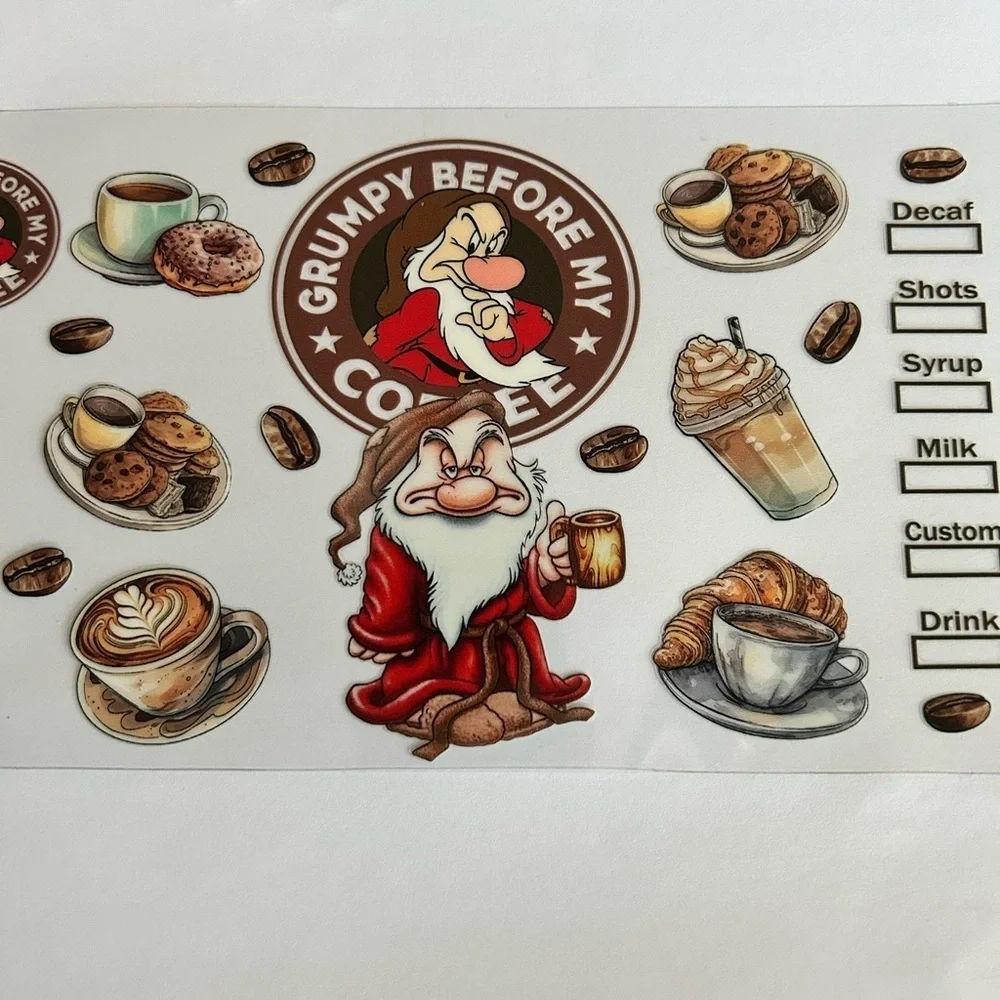 Grumpy Dwarf Coffee Cup Decal 215